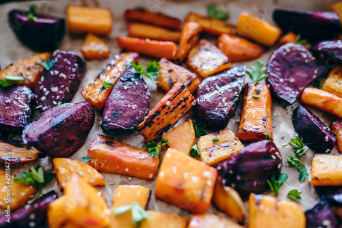 Close up of grilled vegetables