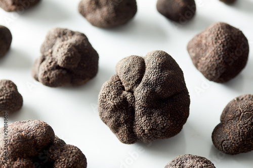 Composition of natural raw truffles photo
