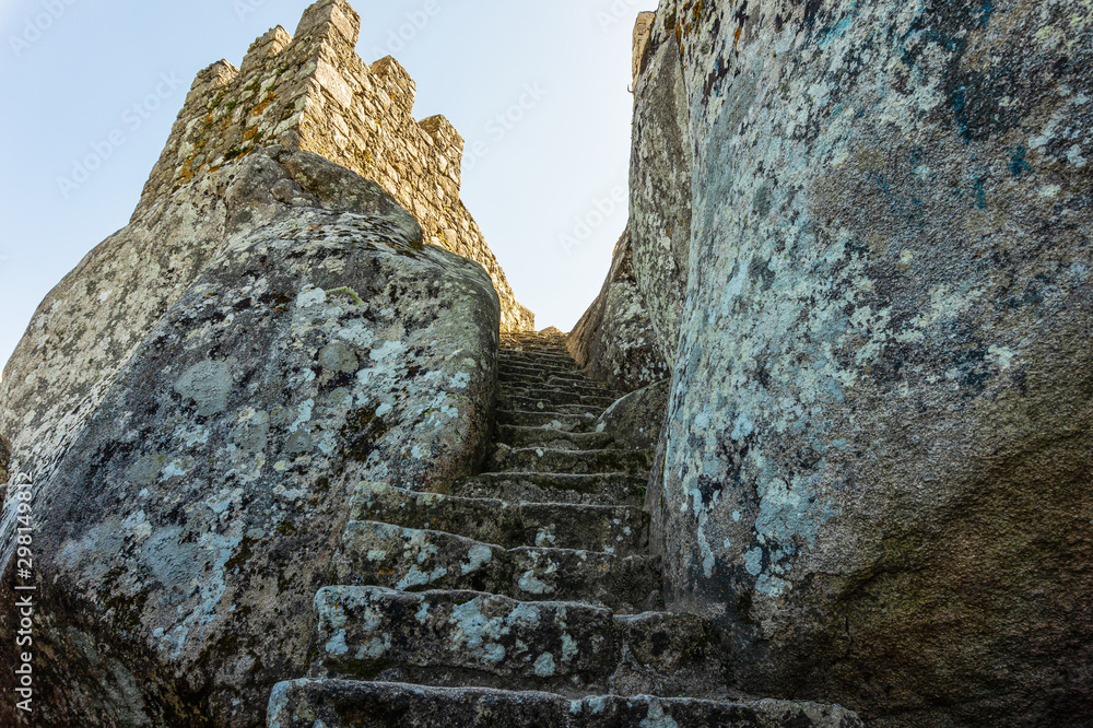Φωτογραφία Stone Stairwell at the Castle of the Moors, Sintra UNESCO World Heritage Site, P