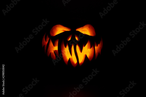 Real Jack O Lantern for halloween Fototapet