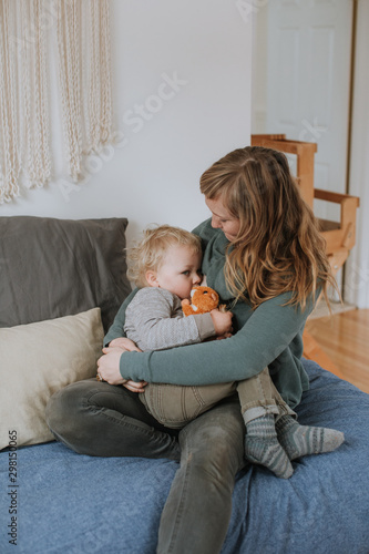 Mother Breastfeeding Young Son photo