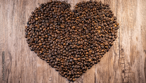 heart made of coffee beans © Andrey