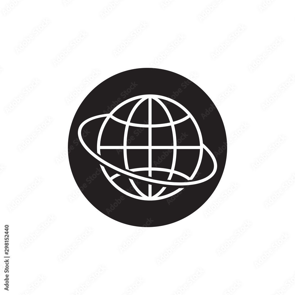 globe icon vector flat design globe icon vector flat design