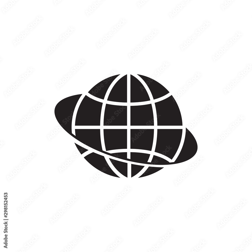 globe icon vector flat design globe icon vector flat design