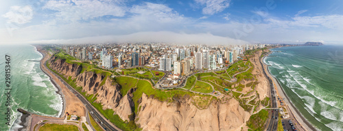 Aerial view of  La Punta district, Lima, Peru photo