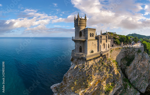 Panoramic aerial view of the Swallow's Nest, Crimea, Ukraine photo