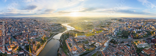 Panoramic aerial view of Porto cityscape, Portugal photo