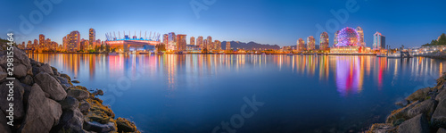 Panoramic aerial view of Vancouver cityscape, Canada photo