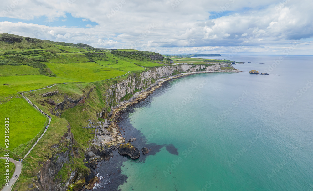 Aerial view of Atlantic Coast of Northern Ireland, UK Aerial view of Atlantic Coast of Northern Ireland, UK