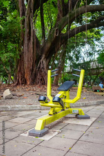 Gym Machines in a Public Park in Medellin, Antioquia / Colombia