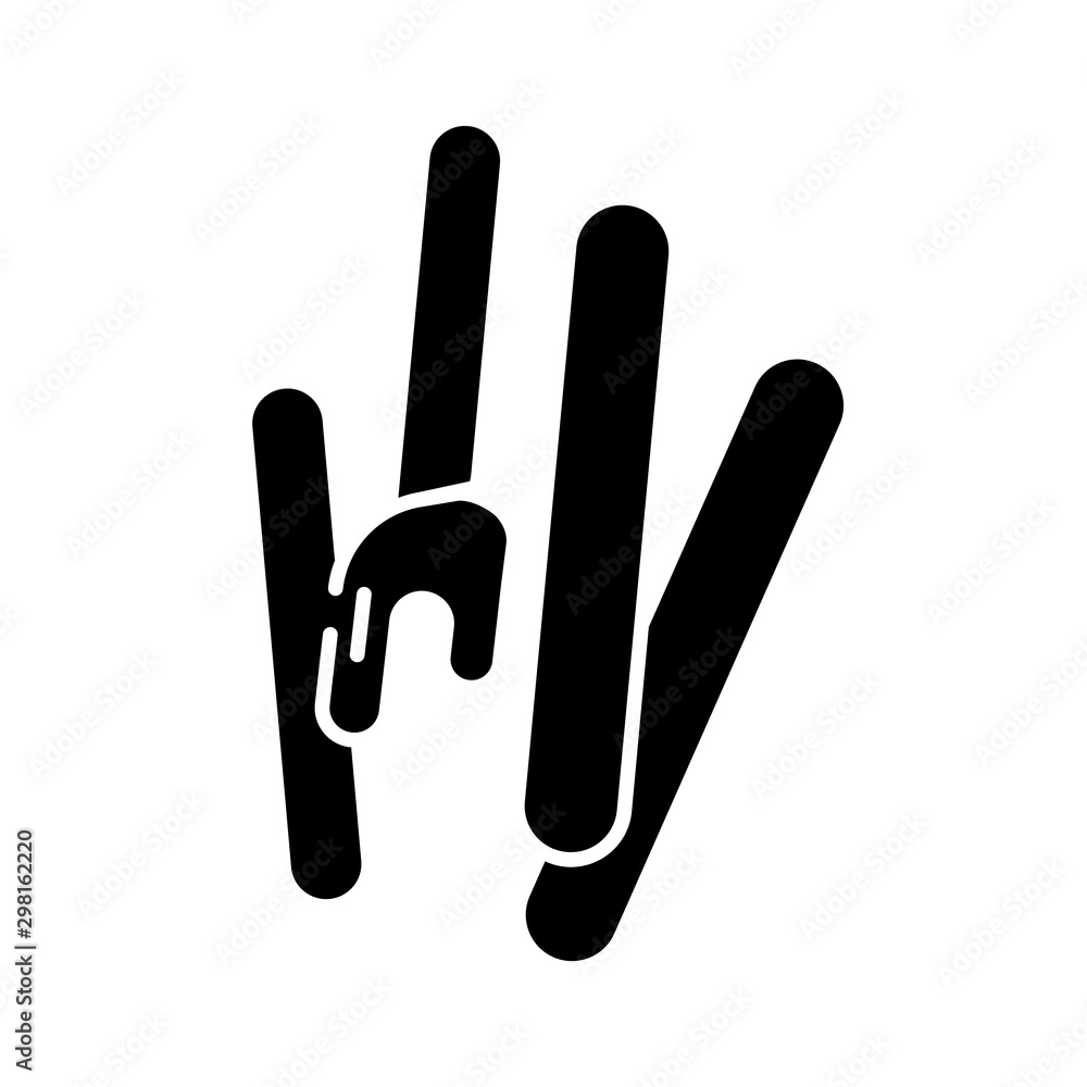 Waxing spatula glyph icon. Natural honey cold, hot wax. Body hair removal equipment. Tools for depilation. Beauty treatment. Silhouette symbol. Negative space. Vector isolated illustration Waxing spatula glyph icon. Natural honey cold, hot wax. Body hair removal equipment. Tools for depilation. Beauty treatment. Silhouette symbol. Negative space. Vector isolated illustration