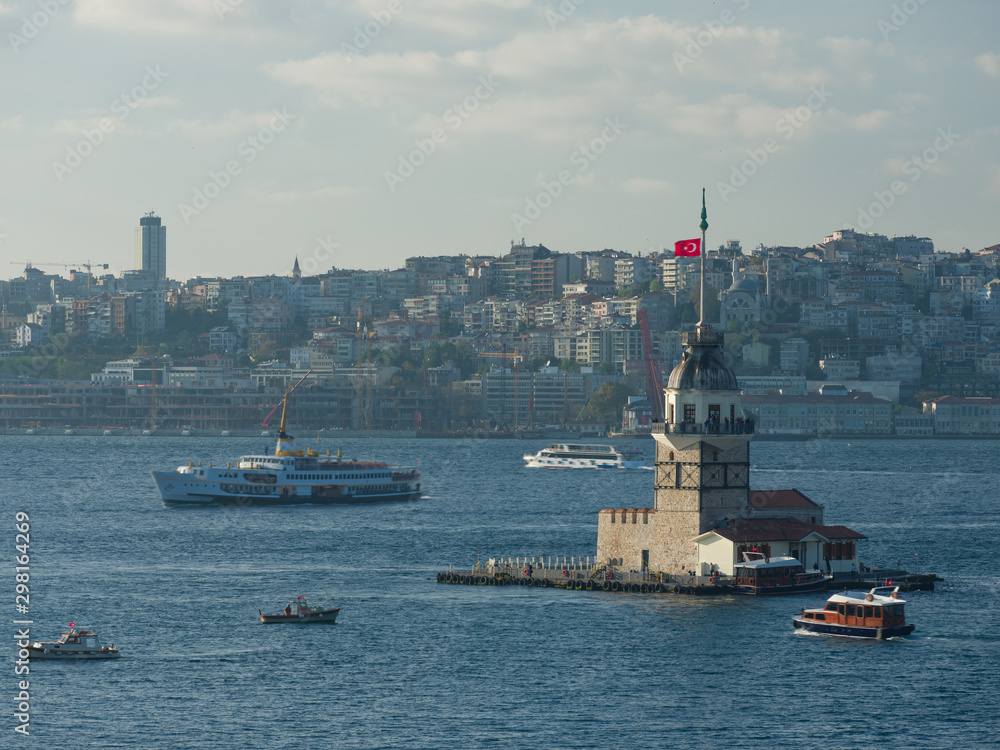 Afternoon view of Bosphorus and Maiden's Tower