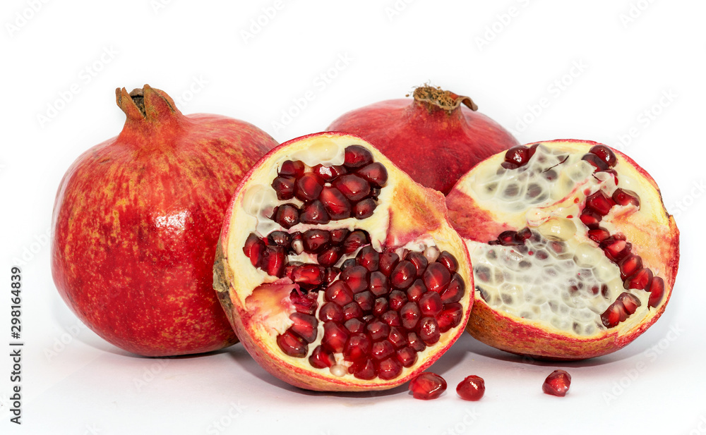 pomegranate isolated on white background pomegranate isolated on white background