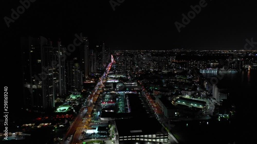 Wallpaper Mural Aerial footage city lights at night 4k Torontodigital.ca