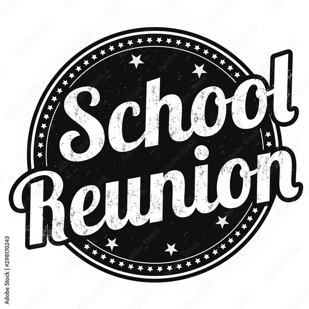 School reunion sign or stamp