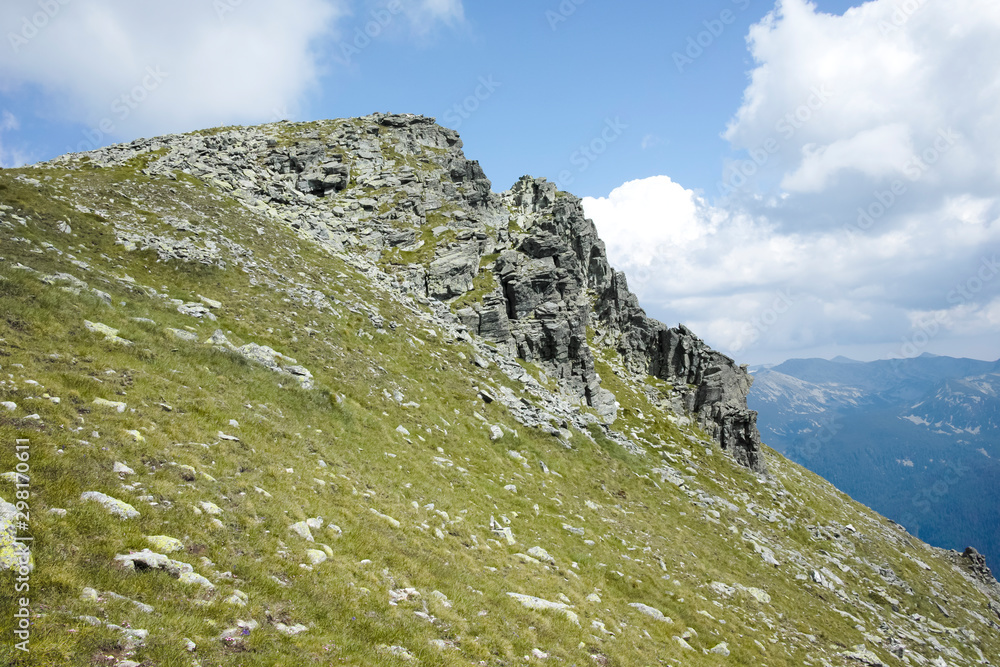 Landscape from Kupen peak, Rila Mountain, Bulgaria