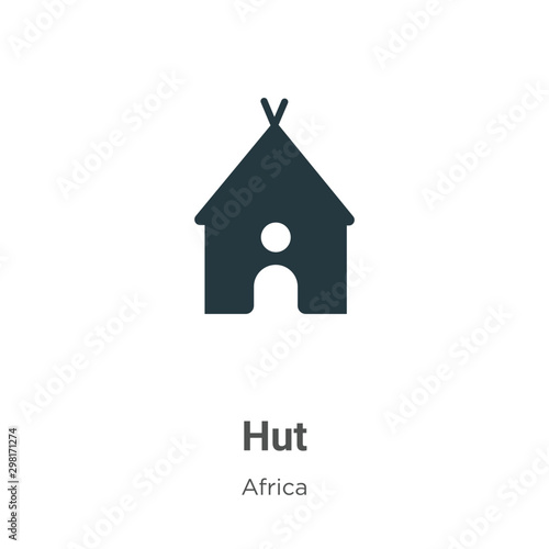 Hut vector icon on white background. Flat vector hut icon symbol sign from modern africa collection for mobile concept and web apps design.