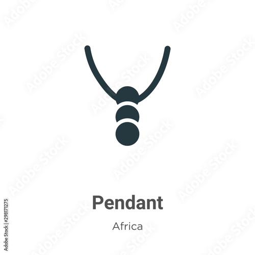 Pendant vector icon on white background. Flat vector pendant icon symbol sign from modern africa collection for mobile concept and web apps design.