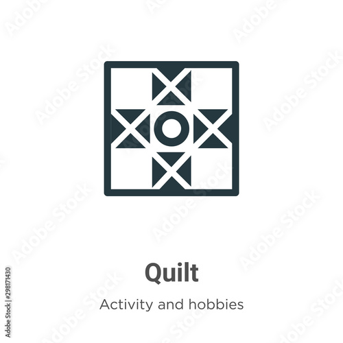 Quilt vector icon on white background. Flat vector quilt icon symbol sign from modern activity and hobbies collection for mobile concept and web apps design.