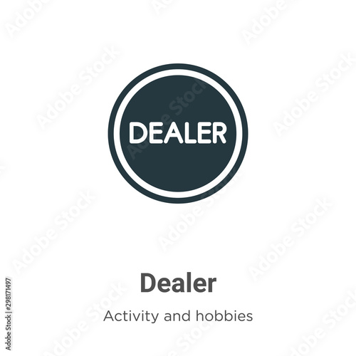 Dealer vector icon on white background. Flat vector dealer icon symbol sign from modern activity and hobbies collection for mobile concept and web apps design.