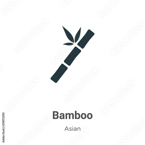 Bamboo vector icon on white background. Flat vector bamboo icon symbol sign from modern asian collection for mobile concept and web apps design.