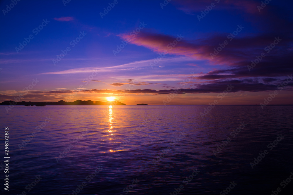 Sunset view from KB bridge, Koror, Palau