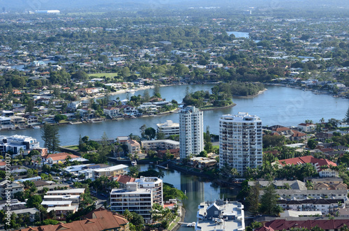 aerial view of Gold Coast city