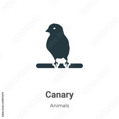Canary vector icon on white background. Flat vector canary icon symbol sign from modern animals collection for mobile concept and web apps design.