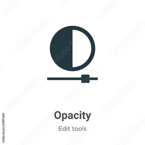Opacity vector icon on white background. Flat vector opacity icon symbol sign from modern edit tools collection for mobile concept and web apps design.