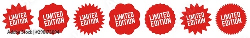 Limited Edition Tag Red | Special Offer Icon | Sale Sticker | Deal Label | Variations photo