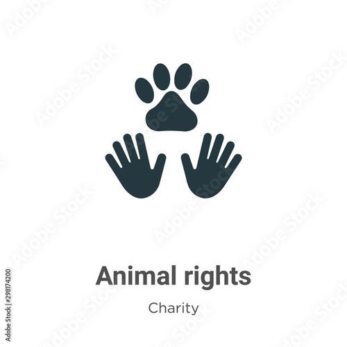 Animal rights vector icon on white background. Flat vector animal rights icon symbol sign from modern charity collection for mobile concept and web apps design.