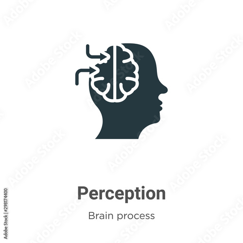 Perception vector icon on white background. Flat vector perception icon symbol sign from modern brain process collection for mobile concept and web apps design.
