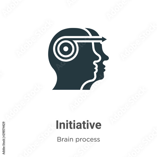 Initiative vector icon on white background. Flat vector initiative icon symbol sign from modern brain process collection for mobile concept and web apps design.