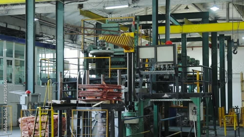 The view of process in the production line The view of process in the production line