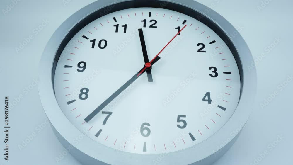 Closeup Twelve o'clock Time lapse moving fast, Time concept. Closeup Twelve o'clock Time lapse moving fast, Time concept.
