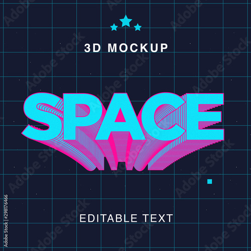 Space Text Effect Mockup