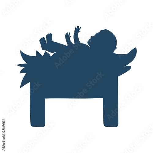 jesus christ baby in cradle manger character