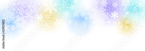 雪の結晶　ブルーパステル
