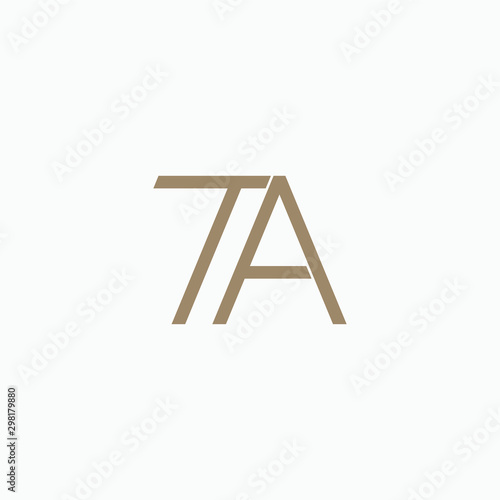 Logo design Inspiration for companies from the initial letters logo set TA,AT icon 