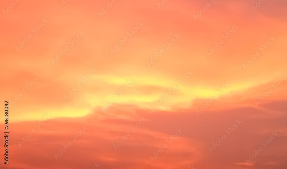 Sunset view at sky background.