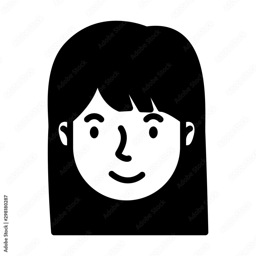 head woman face avatar character head woman face avatar character