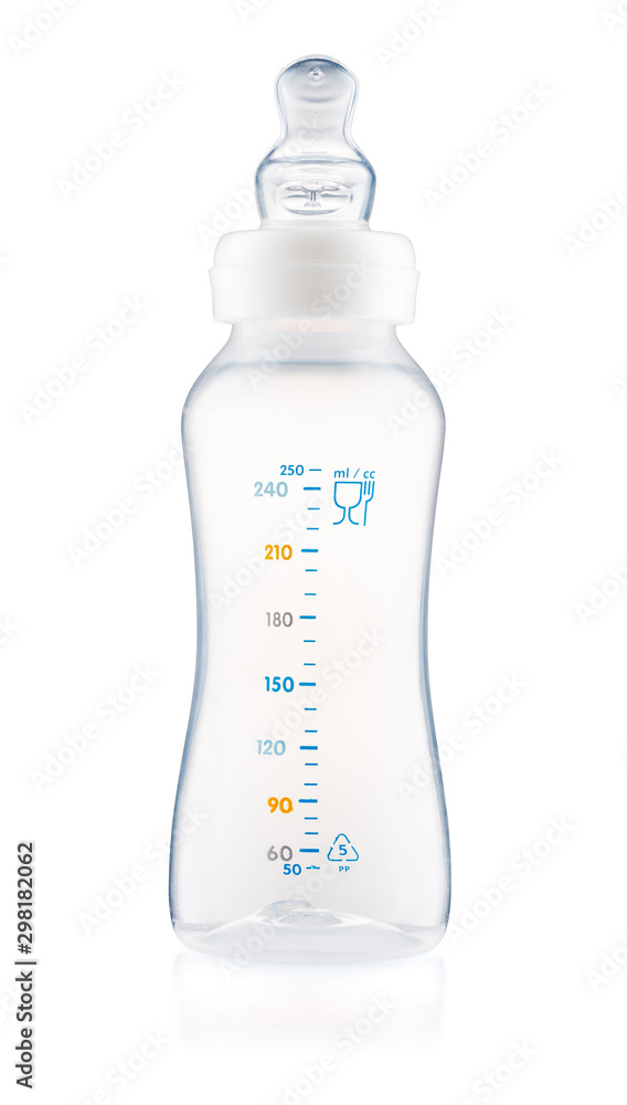 Baby Bottle for Milk. Isolated on White Background Baby Bottle for Milk. Isolated on White Background