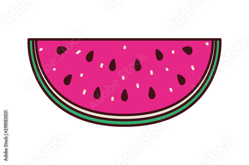 fresh fruit watermelon pop art style