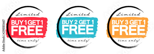 Set Sale banners design template, discount tags, great promotion, vector illustration