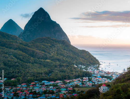 Pitons close up photo