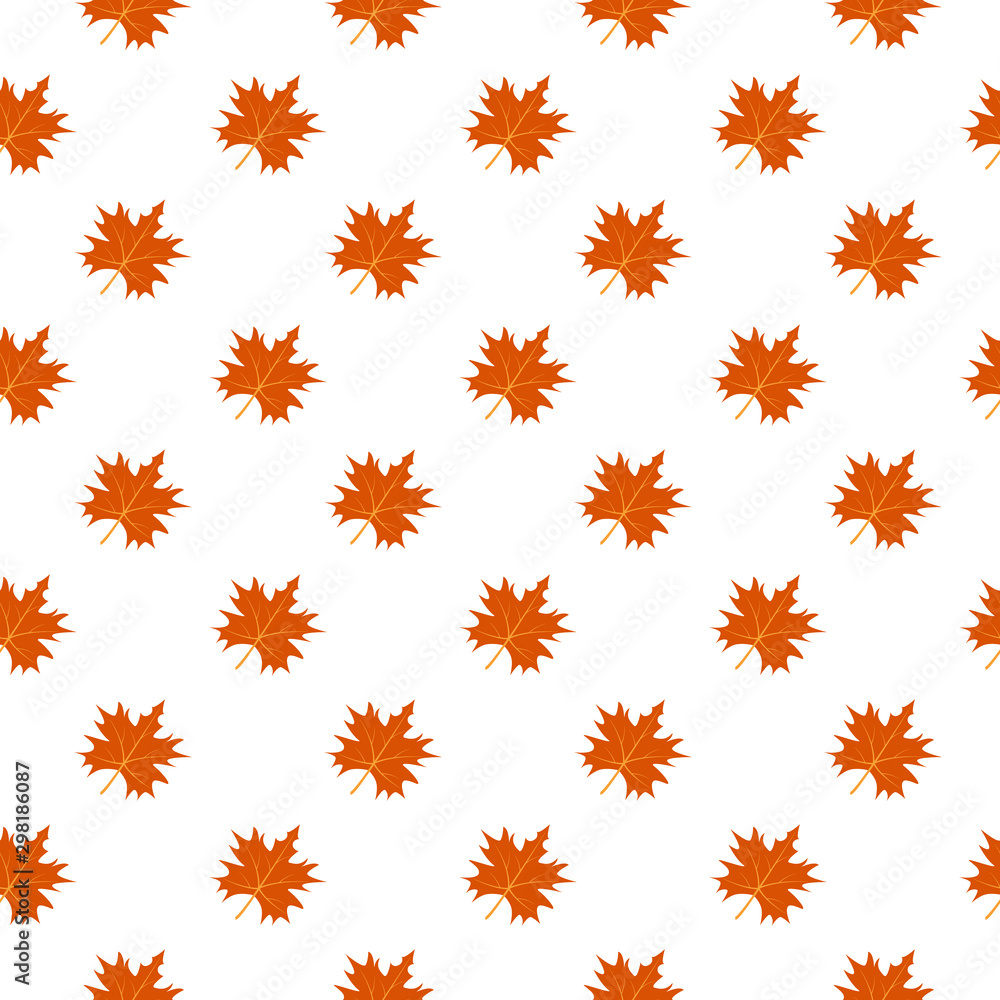Seamless pattern, maple leaves on white background. Seamless pattern, maple leaves on white background.