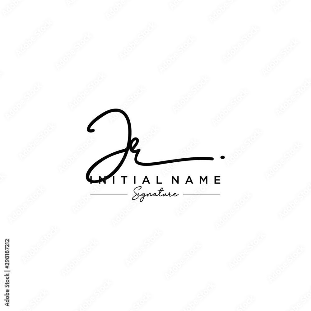 Letter JR Signature Logo Template Vector Letter JR Signature Logo Template Vector