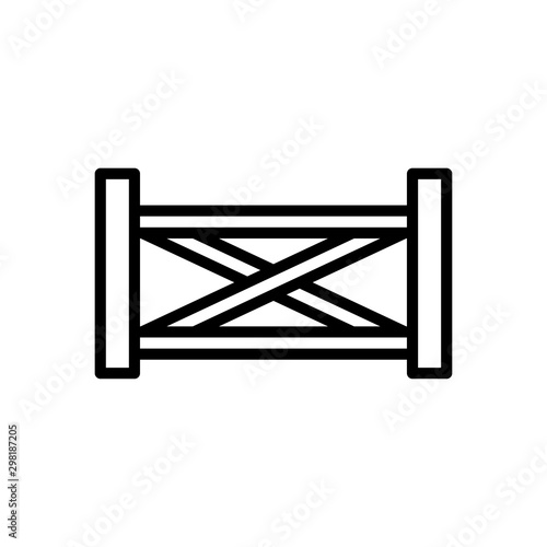 Gate or fence icon
