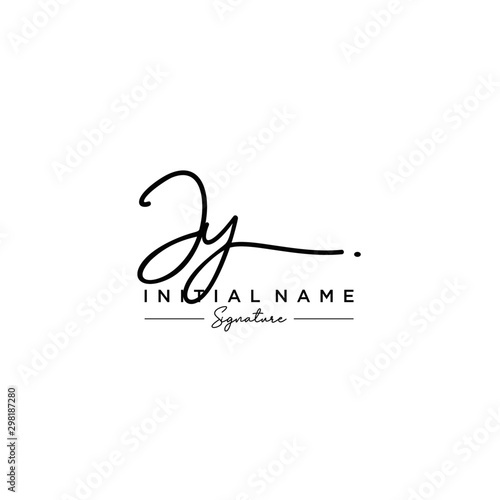 Letter JY Signature Logo Template Vector