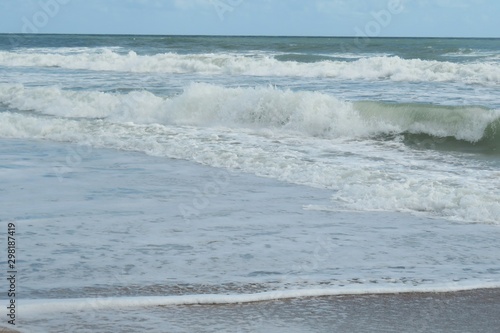 Ocean water background on Atlantic coast of North Florida